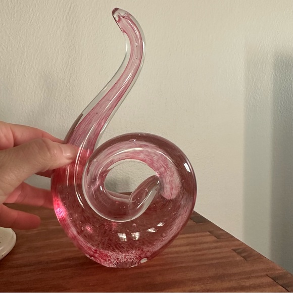 SOLD MCM Swirl Hand Blown Glass Art Deco Trinket - Picture 2 of 6